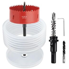 HSS Bi-Metal 2-9/16" 65mm Drill Hole Cutter,Hole Saw Kit,Hole Saws | Bi-Metal 65mm Hole Saw,2-9/16in Hole Saw.Dust Cover Metal Hole Saw with Hex Wrench for Wood Cutting Plastic,Drywall in Kuwait