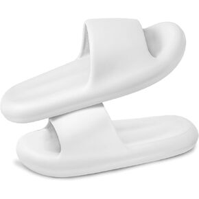 GSLMOLN Women's Men's Cloud Pillow Slippers | Soft Non-Slip Shower Slides | Elastic EVA, 1.2in thick cushion, quiet, water-resistant, anti-slip, beach, bedroom, bathroom, dorm, travel daily wear in Saudi Arabia