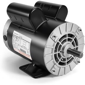 B385 5 HP SPL Air Compressor Motor, 3450 RPM 208-230V Single Phase, P56 Frame CCW Rotation, 5/8" Keyed Shaft, ODP Rigid Base Mount in Kuwait