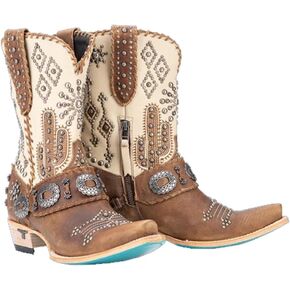 Lane Womens Secret Journey Casual Boots Mid Calf Low Heel 1-2" - Brown, White in Kuwait