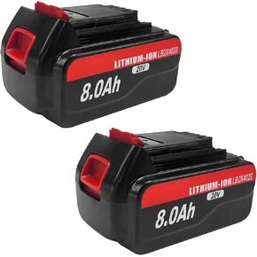 DZEKO 8.0Ah 2 Packs Lithium Battery Replacement for Black and Decker 20V Lithium Battery LB2X4020 LB2X4020-OPE LBXR20 LBXR2020APB Compatible with Black+Decker 20V Max Tools and Chargers in Kuwait