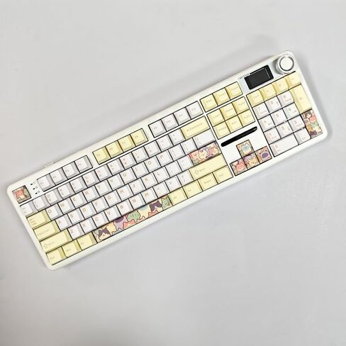 LYCHEEGAMI PBT keycap Cartoon Anime Cherry 5-Side Dye Sublimation ESC Large Keys Enter 6.25u Space Bar Supplement Mechanical Keyboard Replacement keycap for TTC Cherry Switch (Cute Cat-8 Pieces) in Saudi Arabia