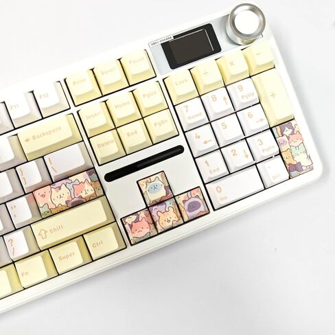 LYCHEEGAMI PBT keycap Cartoon Anime Cherry 5-Side Dye Sublimation ESC Large Keys Enter 6.25u Space Bar Supplement Mechanical Keyboard Replacement keycap for TTC Cherry Switch (Cute Cat-8 Pieces) in Saudi Arabia