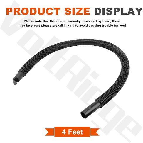 9196300 Replacement Hose for Sh-op Vac, 1.25" x 4 Ft Flexible Wet/Dry Vacuum Hose, Durable Vinyl Universal Replacement Hose for Shop Vacuums in Kuwait