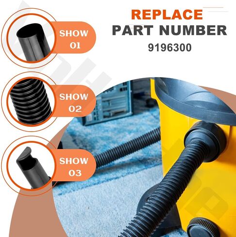 9196300 Replacement Hose for Sh-op Vac, 1.25" x 4 Ft Flexible Wet/Dry Vacuum Hose, Durable Vinyl Universal Replacement Hose for Shop Vacuums in Kuwait