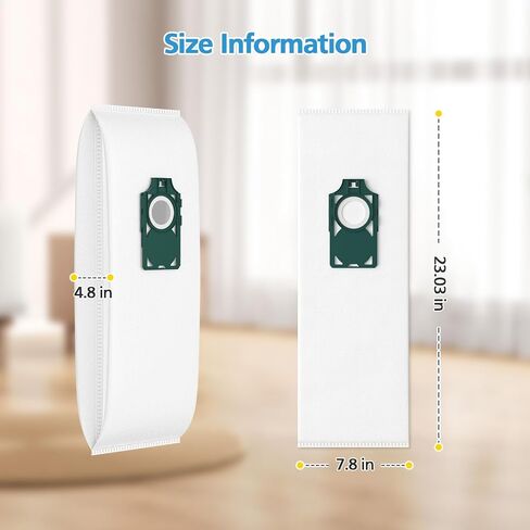 8-Pack HEPA RLH-6 Replacement Vacuum Bags for Riccar SupraLite R10 Series (R10S, R10P, R10CV, R10D, R10O, R10SAND, R17) - High-Efficiency Filtration Upright Vac Dust Bags in Kuwait