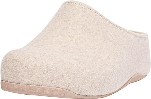 FitFlop Shuv Ivory Slip On Rounded Toe Slip Resistant Comfortable Slippers (Ivory, 8.5) in Kuwait