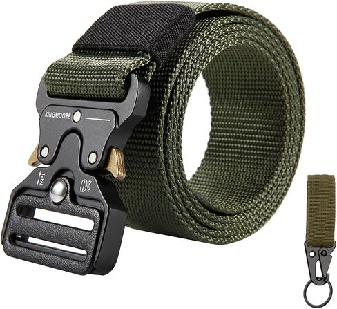 KingMoore Men's Tactical Belt Heavy Duty Webbing Belt Adjustable Military Style Nylon Belts with Metal Buckle in Saudi Arabia