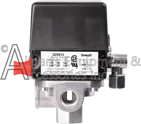 D26613 Pressure Switch 4-Port 140-175 PSI 2-Pole 120-240V Compatible with Craftsman, DeVilbiss, and Porter Cable Air Compressor Units in Kuwait