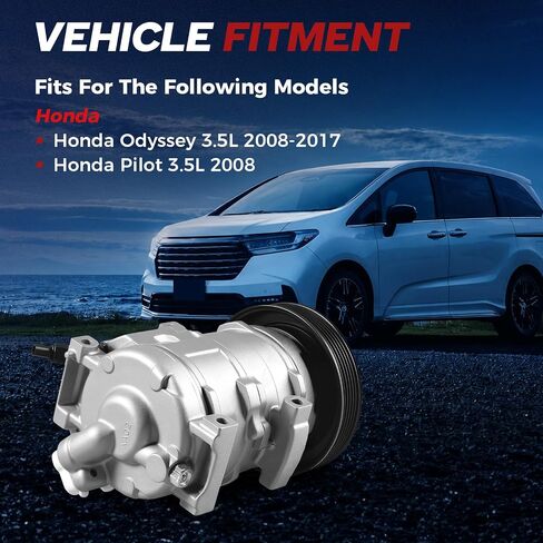 471-1638 A/C Compressor Fit for Honda Odyssey 3.5L 2008-2017 471-1639 | Compatible with Honda Pilot 3.5L 2008 Replace 4711638 4711639 in Kuwait