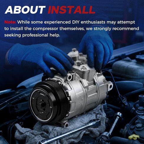 AC Compressor Fit for Mercedes-Benz C300 2013 C350 2013-2015 E250 2016 E350 | Compatible with Mercedes-Benz E350 2012 2013 2014 GLK350 2014 2015 Replace 0008302100 CO11381C in Kuwait