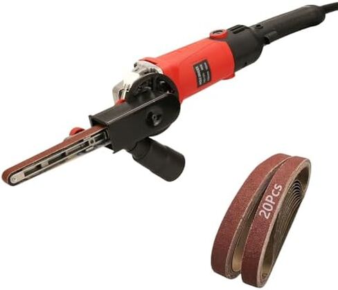 Belt Sander - 1080W 6-Speed Variable Speed Band File Belt Sander - Aluminum alloy sand belt bracket with 30pcs 3/4 x 20.5" Aluminum Oxide Sanding Belts. in Kuwait