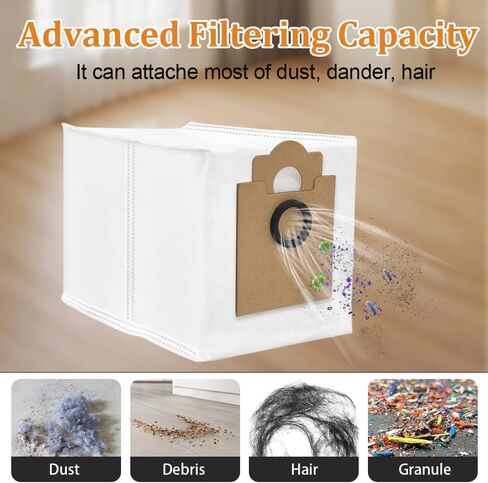 10 Pack Dust Bag Compatible with Lefant M2 Pro, M2S Pro,M2 Plus Robot Vacuum Cleaner, 3.3L Large Capacity Disposable Replacement Bag Accessories Set in Kuwait