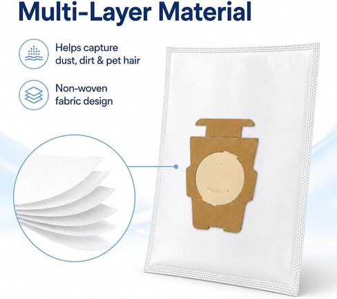 15 Pack 204814 Vacuum Bags Compatible with Kirby Sentria/Avalir/Ultimate G Series, F-Style Twist-Style Disposable Dust Filter Bags, Replaces 204811 in Kuwait