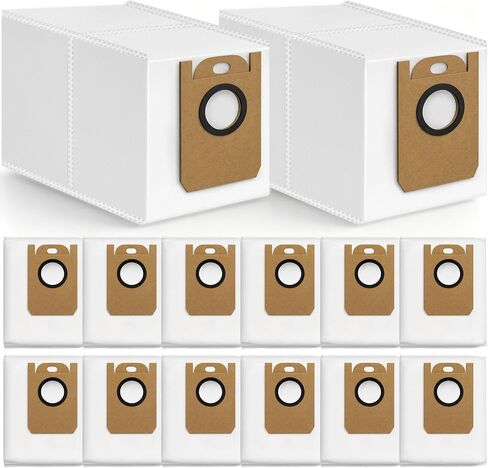 14 Pack Vacuum Bags for Tikom L8000 Plus Series Robot Vacuum, Large Capacity Disposable Replacement Dust Bags for Tikom, Up to 60 Days Hands Free Cleaning in Kuwait