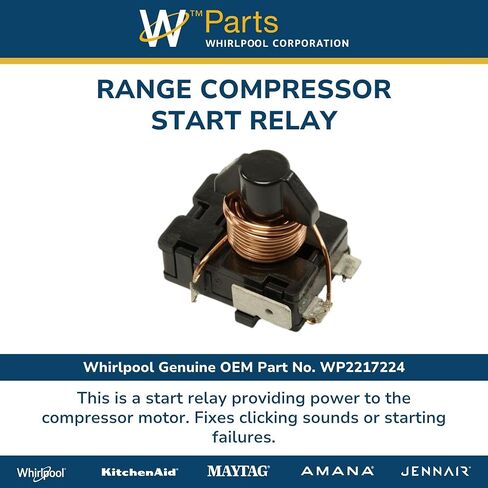 Whirlpool WP2217224 Genuine OEM Range Compressor Start Relay Replacement Part - Replaces many Whirlpool models in Kuwait