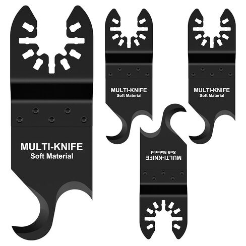 4Pcs Oscillating Multitool Hook Knife Blade - High Hardness Double Hook Oscillating Saw Blades for Cutting Soft Materials Roofing Shingles, PVC Floor Carpet, Cardboard in Kuwait