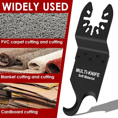 4Pcs Oscillating Multitool Hook Knife Blade - High Hardness Double Hook Oscillating Saw Blades for Cutting Soft Materials Roofing Shingles, PVC Floor Carpet, Cardboard in Kuwait