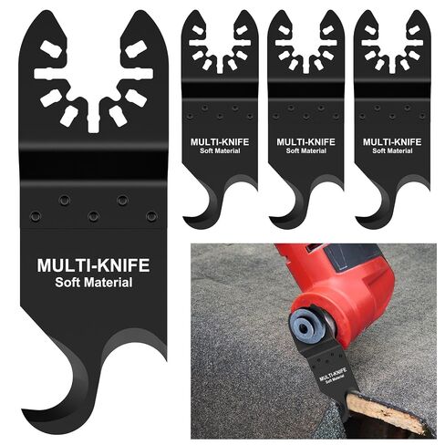 4Pcs Oscillating Multitool Hook Knife Blade - High Hardness Double Hook Oscillating Saw Blades for Cutting Soft Materials Roofing Shingles, PVC Floor Carpet, Cardboard in Kuwait
