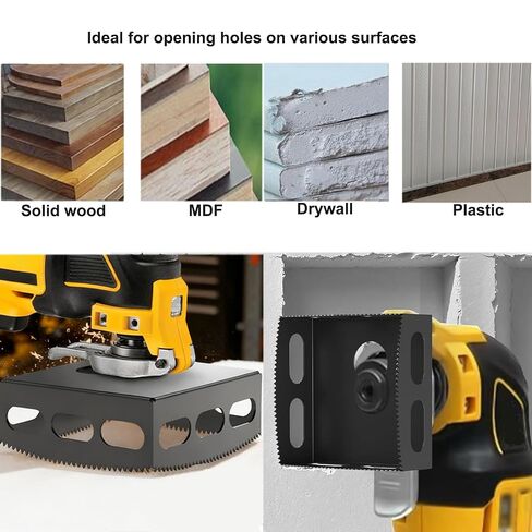 2Pcs Upgrade Drywall Square Slot Cutter, Hardened Stee Drywall Outlet Cutter Compatible with Dewalt 20V & Milwaukee M18 Oscillating Tools to Cut-in Single Gang Wall Boxes for Sheetrock-Set, Plywood in Kuwait
