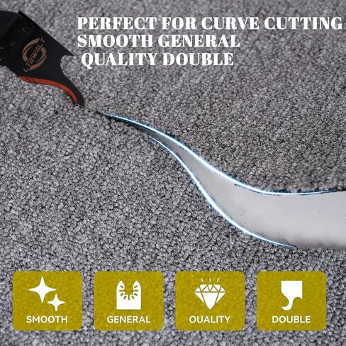 Oscillating Multi Tool Hook Knife Blades14 Pcs Universal Fit Accessories | Sharp Blades Cut Shingles PVC Carpet, Storage Box for Home Renovation and DIY Cutting Work in Kuwait
