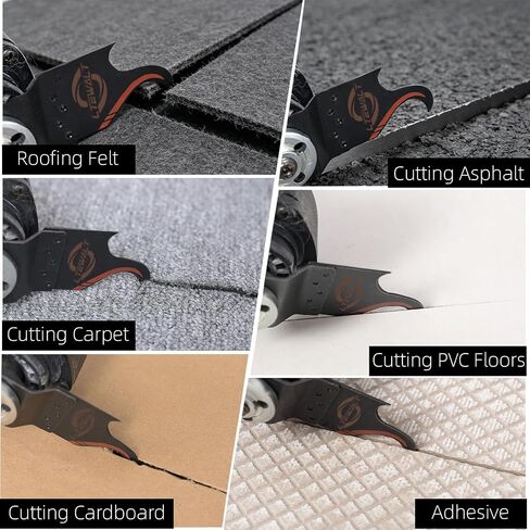 Oscillating Multi Tool Hook Knife Blades14 Pcs Universal Fit Accessories | Sharp Blades Cut Shingles PVC Carpet, Storage Box for Home Renovation and DIY Cutting Work in Kuwait