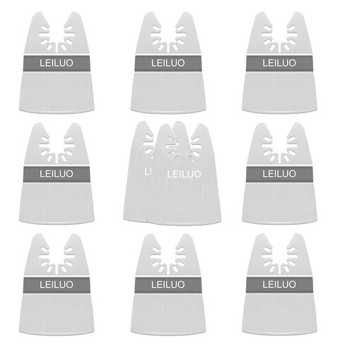 LEILUO 10 Pack Oscillating Tool Blade 8 Rigid and 2 Flexible Multitool Scraper Blades for Caulk Paint Adhesive Removal Compatible with DeWalt Makita Dremel and More in Kuwait