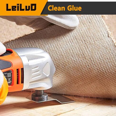LEILUO 10 Pack Oscillating Tool Blade 8 Rigid and 2 Flexible Multitool Scraper Blades for Caulk Paint Adhesive Removal Compatible with DeWalt Makita Dremel and More in Kuwait
