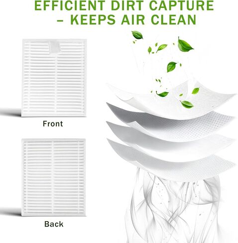 6 Pack Replacement HEPA Filters Compatible with Roborock Q7 M5, M5+, L5, L5+ Robot Vacuum, High Efficiency Vacuum Filter Set in Kuwait
