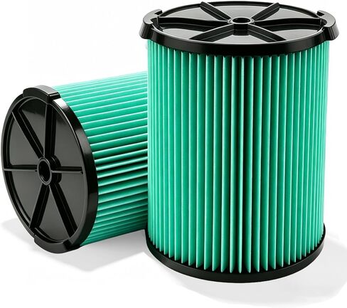 VF6000 Filters for Ridgid 5-20 Gallon Wet/Dry Shop Vac, 2 Pack | 5-Layer Filtration with 99.7% Efficiency, Washable & Reusable, High Compatibility, HEPA Media, Tool-free Installation in Kuwait