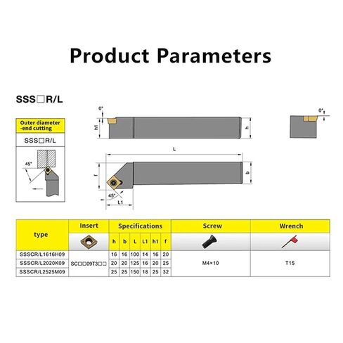 Indexable Lathe Carbide Insert 1pcs SSSCR2020K09 Hard AlloyExternal Turning Tool Holder Lathe Cutting Bar in Kuwait