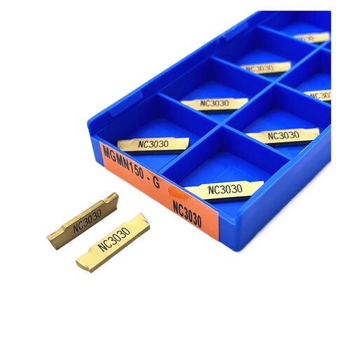 Indexable Lathe Carbide Insert 10PCS MGMN150-G NC3020/NC3030/PC9030 Hard Alloy Lathe Cutter Turning Tool Parting and Grooving Tools(MGMN150-G PC9030) in Kuwait