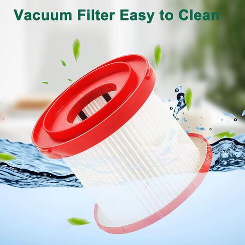 2 Pack Wet Dry Vacuum HEPA Filter 49-90-1900 Filter Compatible With Milwaukee Cordless M18 M12 M28 Vacuums 0780-20,0880-20,0960-20, 0970-20 with 4 Foam Sleeve Filters in Kuwait