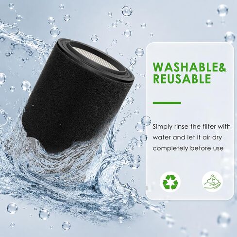 VF4000& VF7000 Replacement Filter fits Rigid Shop Vacuums 5-20 Gallon& Husky Shop Vacuum 6-9 Gallon with 2* Foam Sleeves -2 Pack in Kuwait