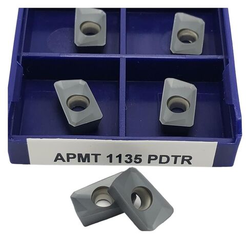 Indexable Lathe Carbide Insert 10PCS APMT1604 APMT1135 APKT1135 APKT1604 PDTR LT30 Hard Alloy Metal Cutting Turning Tool Milling Cutter(APKT1135 PDTR LT30) in Kuwait