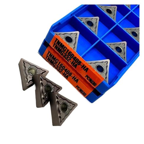 Indexable Lathe Carbide Insert 10PCS TNMG160404 HA PC9030 Hard Alloy External Turning Metal Cutting Tool Lathe(TNMG160408-HA PC9030) in Kuwait