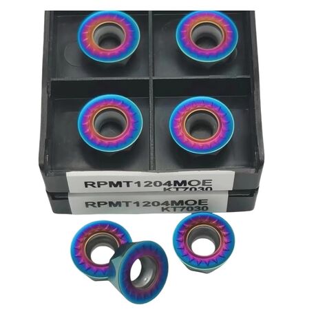 Indexable Lathe Carbide Insert 10PCS RPMT1204MOE KT7030 Internal Turning Tool Round Hard Alloy Metal Lathe in Kuwait