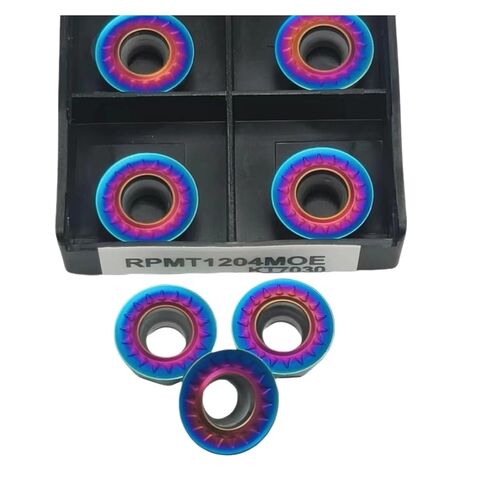 Indexable Lathe Carbide Insert 10PCS RPMT1204MOE KT7030 Internal Turning Tool Round Hard Alloy Metal Lathe in Kuwait