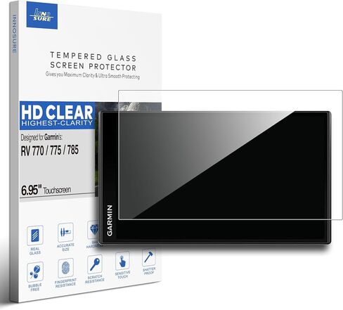 [2-PACK] Preminum Tempered Glass Screen Protector Designed for Garmin RV 890, RV 895 GPS Navigator 8" Touchscreen with Microphone Hole Anti Scratch (HD Clear) in Saudi Arabia