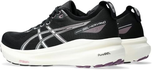 ASICS Women's Gel-Kayano 31 Running Shoes, 6, Black/Pure Silver in Kuwait