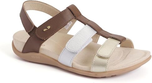 Strive Cassis Women’s Orthotic Sandals | Wide-Fit Leather Sandals with 4 Adjustable Straps for All-Day Comfort & Walking in Kuwait