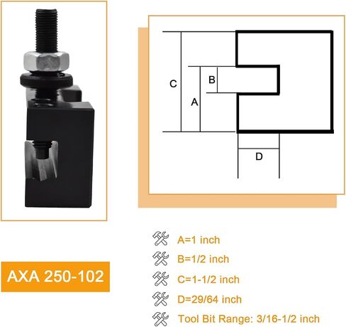 findmall AXA 2# Quick Change Tool Post Boring Turning Holder 250-102 Steel Tool Holder in Kuwait