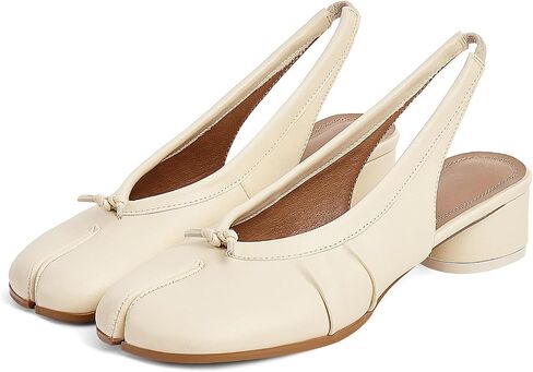Slingback Tabi Shoes for Women Split Toe Cylindrical Block Heel Pumps Office Wedding Party Dress Ballerina Heels in Kuwait