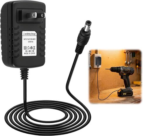 21V Lithium Battery Charger for Saker Mini Chainsaw Battery SK1804D | Power Supply, Compatible with Mini Chainsaw Electric Pruning Shears, AC/DC Cordless Adapter for 20V Lithium Battery in Kuwait