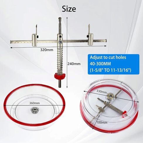 40-300mm Hole Saw Kit – Twin Blade Recessed Cutter Dust Shield in Kuwait