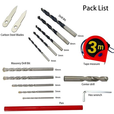 40-300mm Hole Saw Kit – Twin Blade Recessed Cutter Dust Shield in Kuwait
