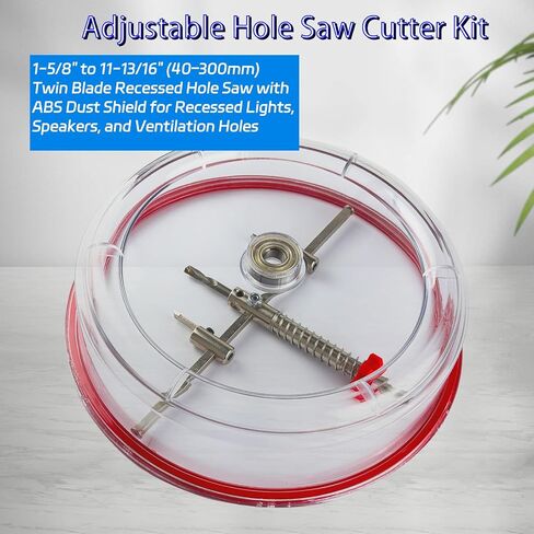 40-300mm Hole Saw Kit – Twin Blade Recessed Cutter Dust Shield in Kuwait