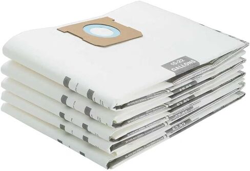 5 Pack Shop Vac 15-22 Gallon Bags, Type G 90663 9066300 & Type J 90673 9067300 Replacement Filter Bags, Compatible with Shop-Vac 15 to 22 Gal Wet/Dry Vacuums, Part VF2008 in Kuwait