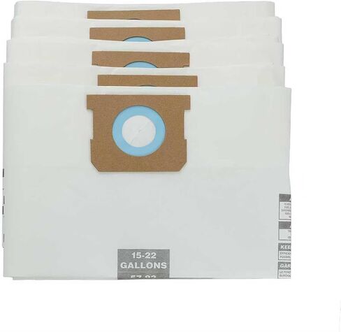 5 Pack Shop Vac 15-22 Gallon Bags, Type G 90663 9066300 & Type J 90673 9067300 Replacement Filter Bags, Compatible with Shop-Vac 15 to 22 Gal Wet/Dry Vacuums, Part VF2008 in Kuwait