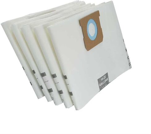 5 Pack Shop Vac 15-22 Gallon Bags, Type G 90663 9066300 & Type J 90673 9067300 Replacement Filter Bags, Compatible with Shop-Vac 15 to 22 Gal Wet/Dry Vacuums, Part VF2008 in Kuwait